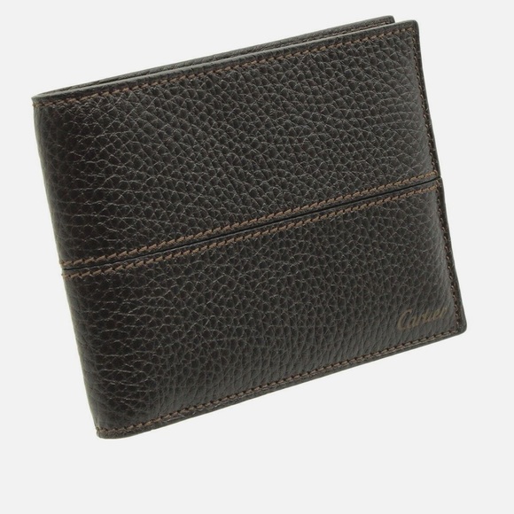 Cartier Mens pre-loved bifold wallet black pebble leather - Picture 9 of 9